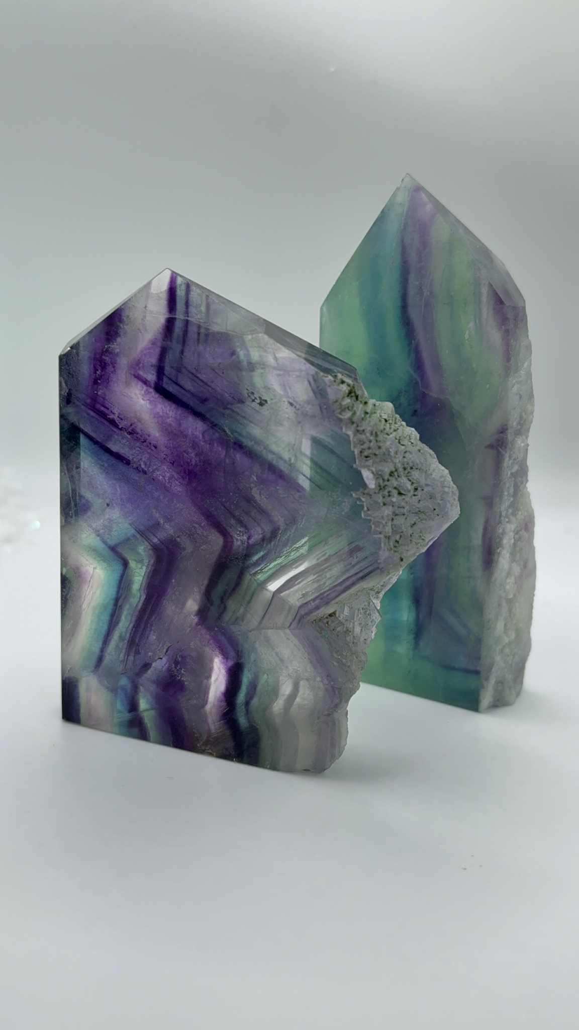 Half Raw Fluorite Tower