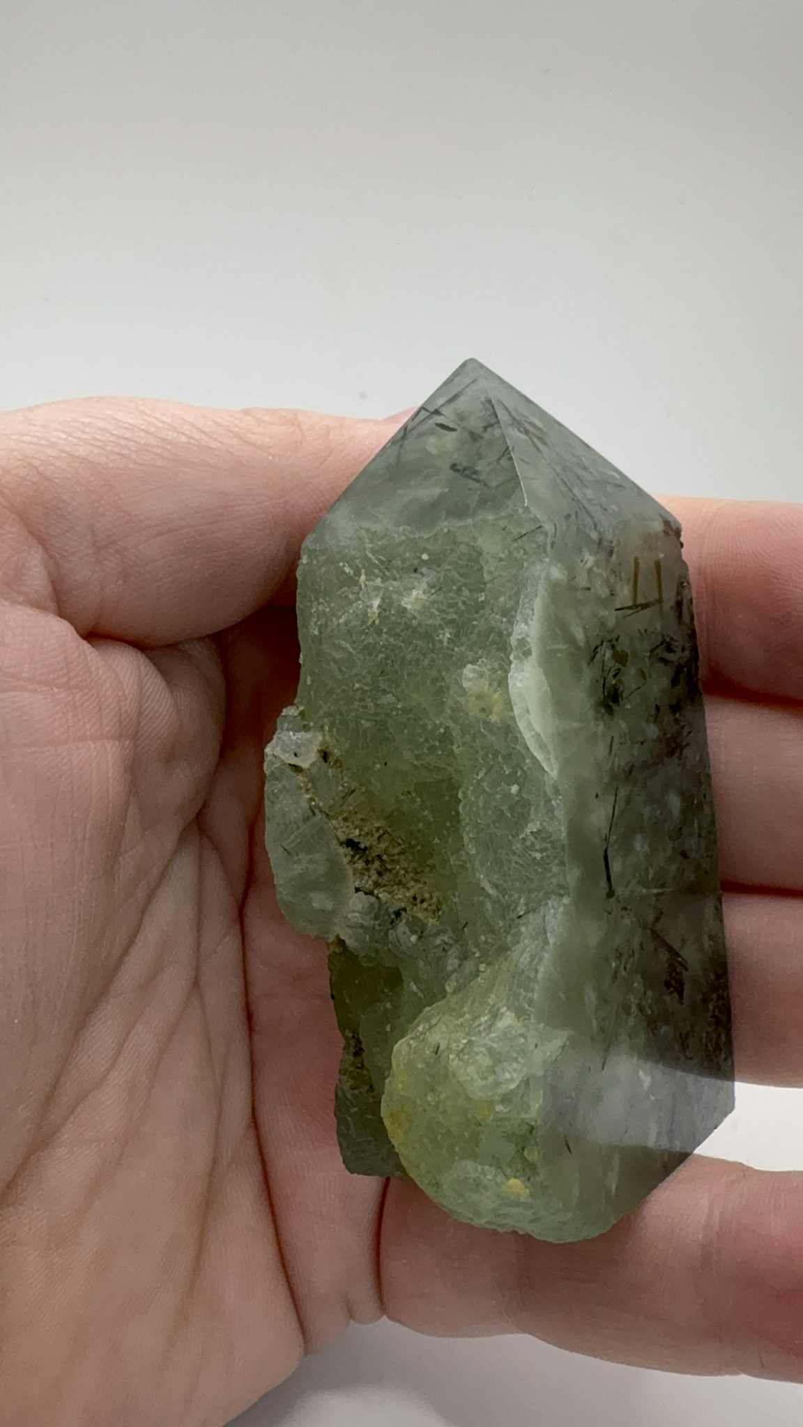 Half Raw Prehnite Tower