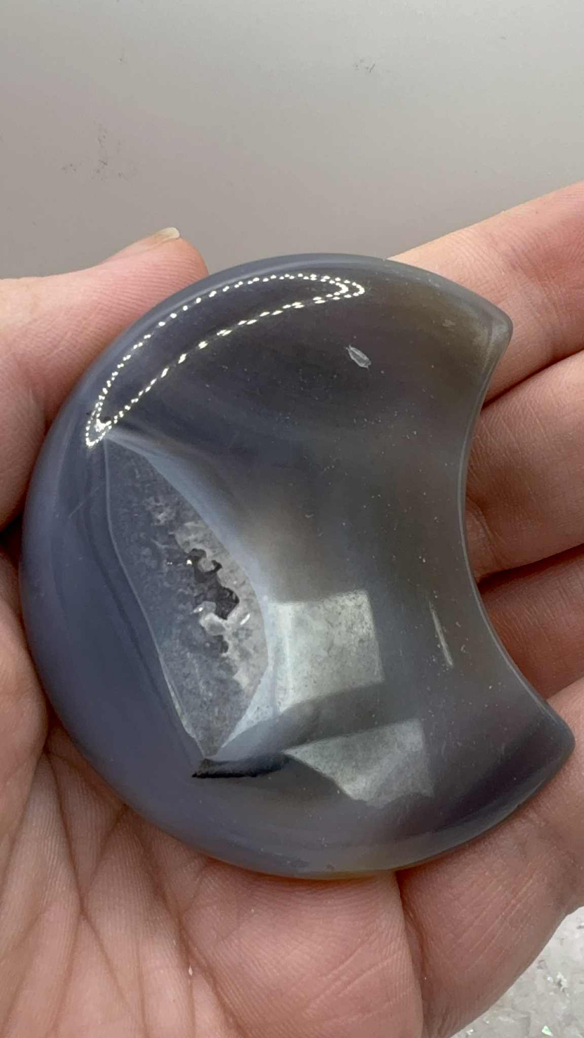 Agate Moon Carving