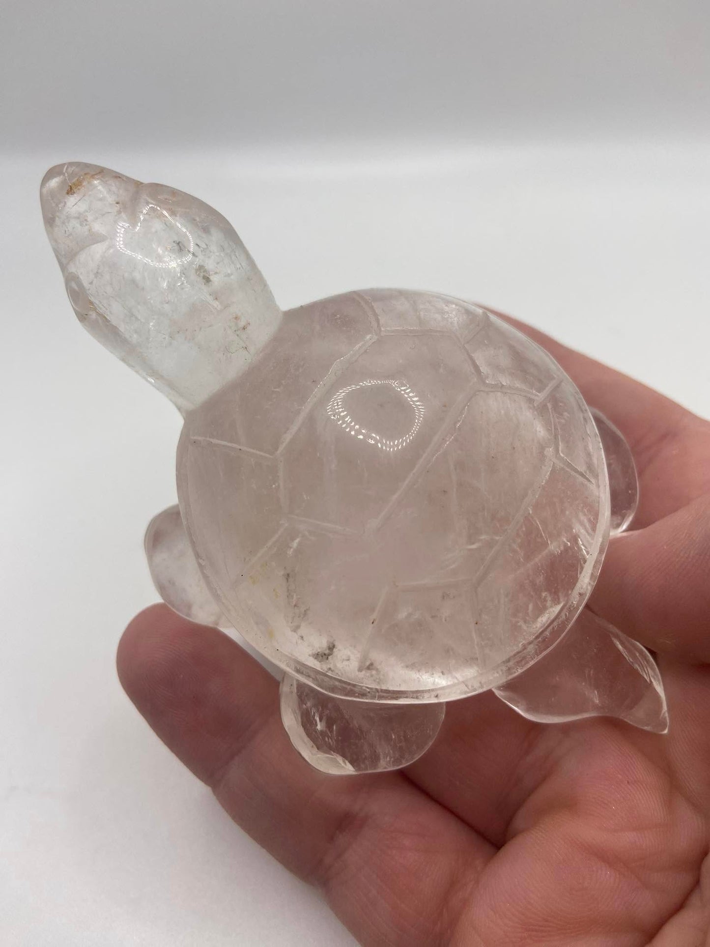 Clear Quartz Turtle Carving