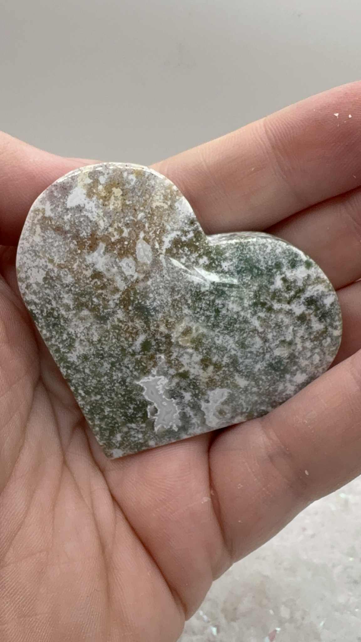Moss Agate Heart