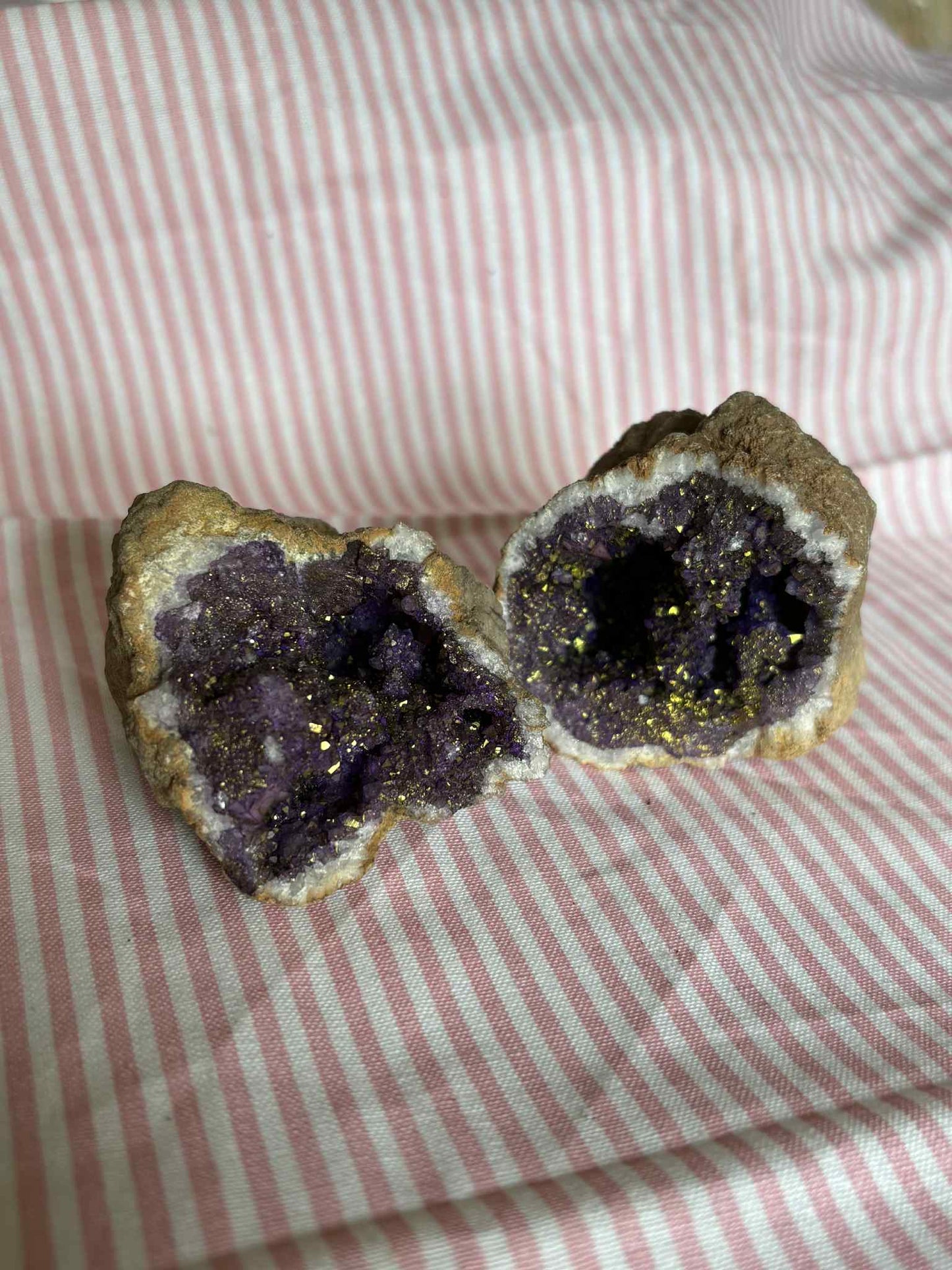 Dyed Quartz Geode Half
