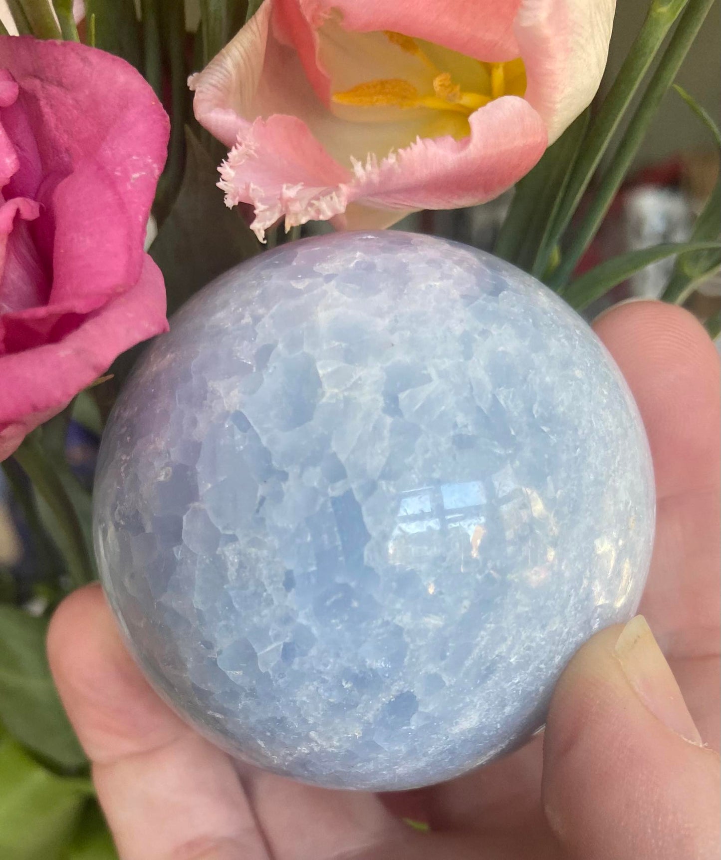 Blue Calcite Sphere