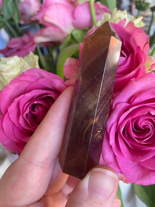 Smoky Yellow Fluorite Tower
