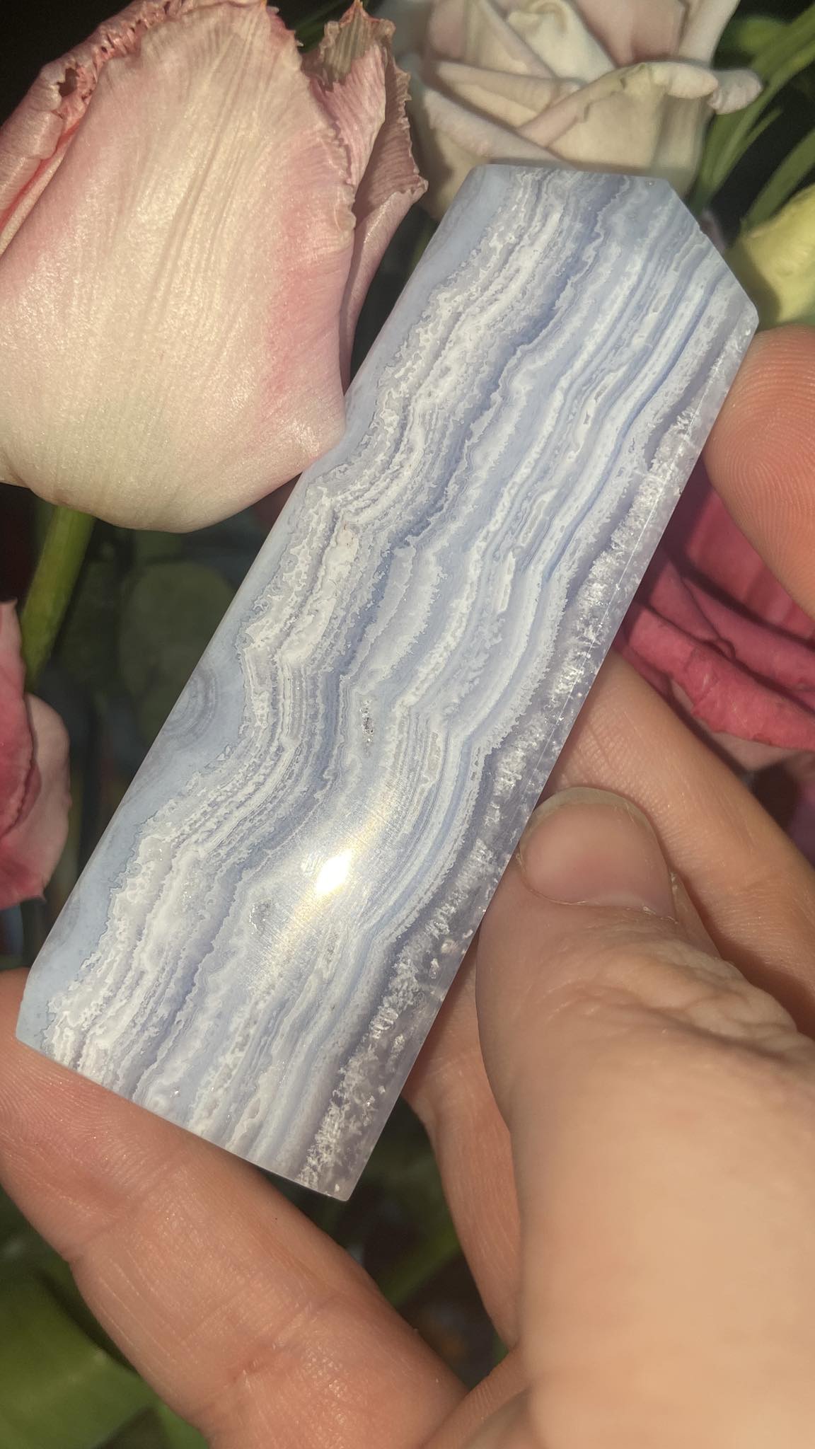 Blue Lace Agate Tower