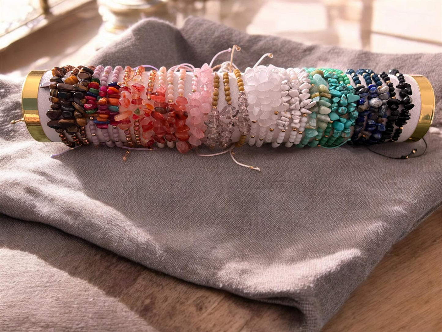 Crystal Chip Adjustable Bracelet