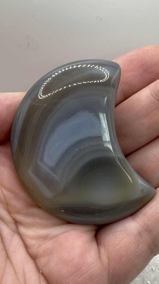 Agate Moon Carving