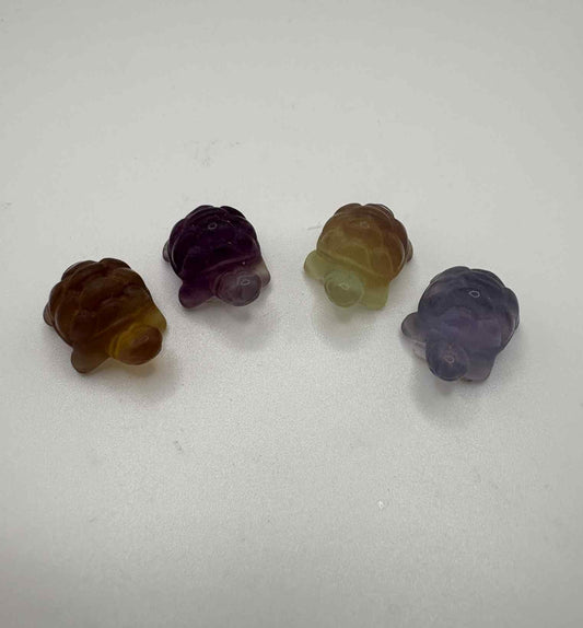 Fluorite Turtle Mini Carving