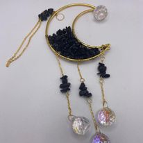 Crystal Chip Moon Suncatcher