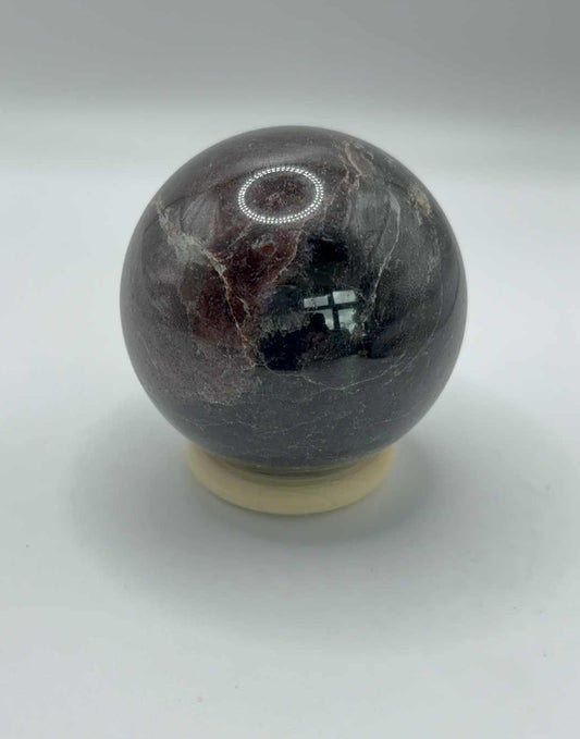 Garnet in Arfvedsonite Sphere