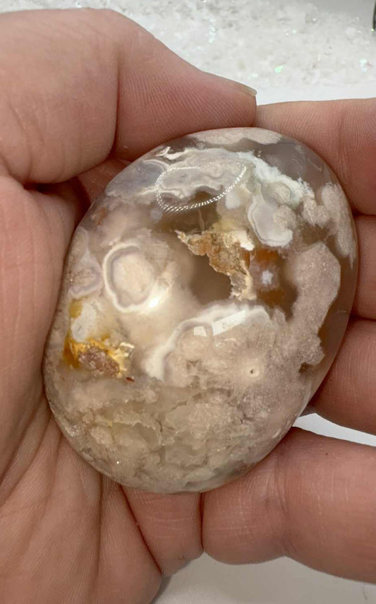 Flower Agate Palmstone